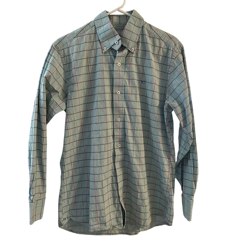 Southern Tide Men's Plaid Long Sleeve Button Down Shirt Size S Cotton Blend